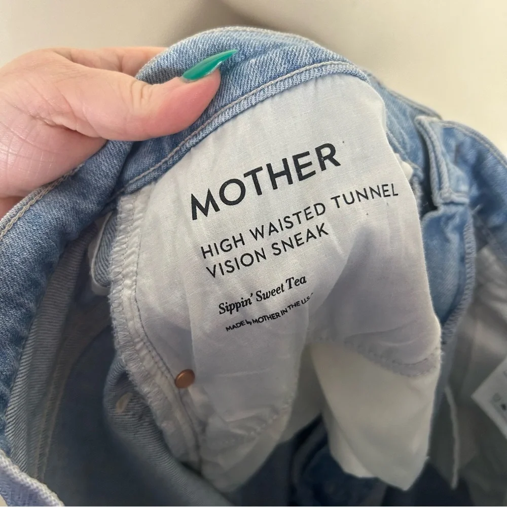 Mother High Waisted Tunnel Vision Sneak in Sippin’ Sweet Tea Jeans Size 27 - Picture 11 of 13